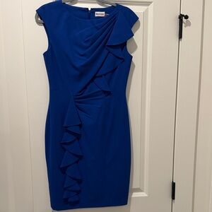 Marvin Richards Royal Blue Ruffle Mini Dress